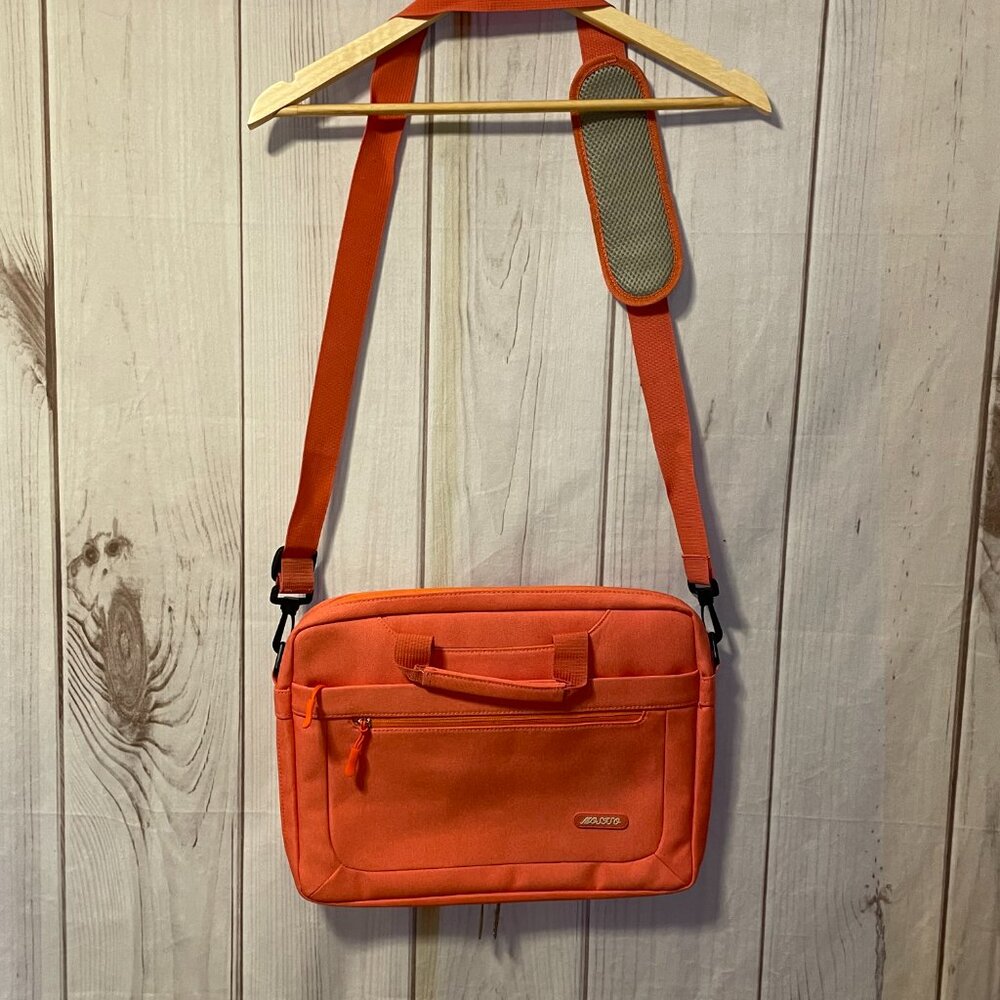 Laptop Shoulder Messenger Bag Fits up to 13-13.3" Computer Living Coral Pockets